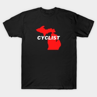 Michigan Cyclist Shirt, Michigan Cycling T-Shirt, Wolverine State Cycling, Michigan Cycling, Michigan Cyclist, Great Lakes Cyling T-Shirt